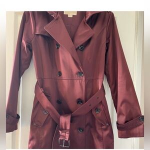 Michael Kors Burgundy Trench Coat